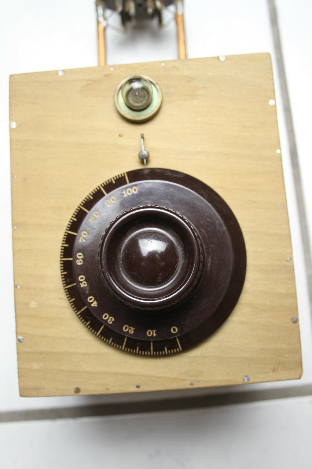 Homemade Absortion Wavemeter w/ Bakelite Dial and wooden box