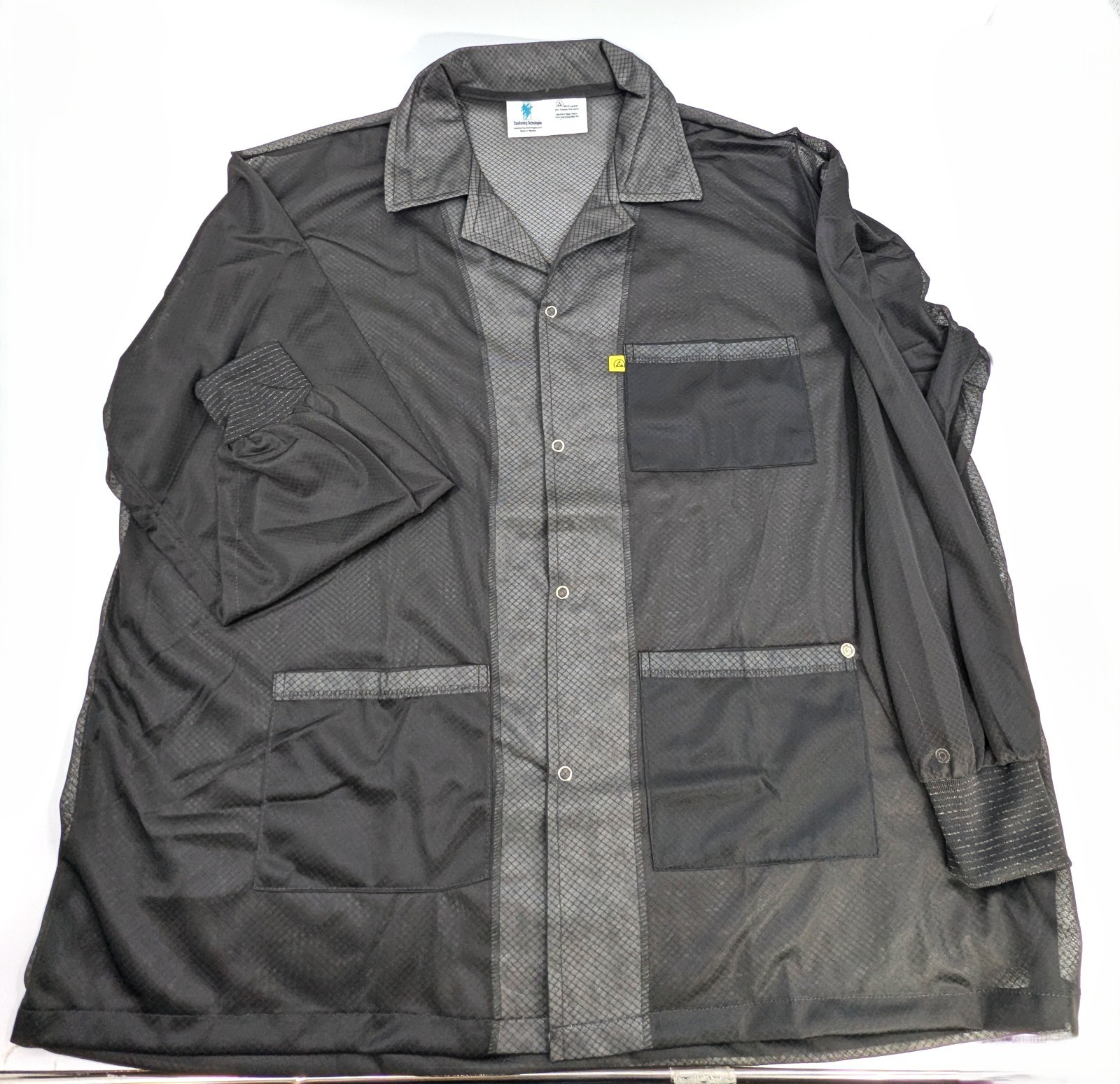 NOS! Transforming Tech ESD Jacket, Lightweight Poly-Carbon Blend 2XL Black