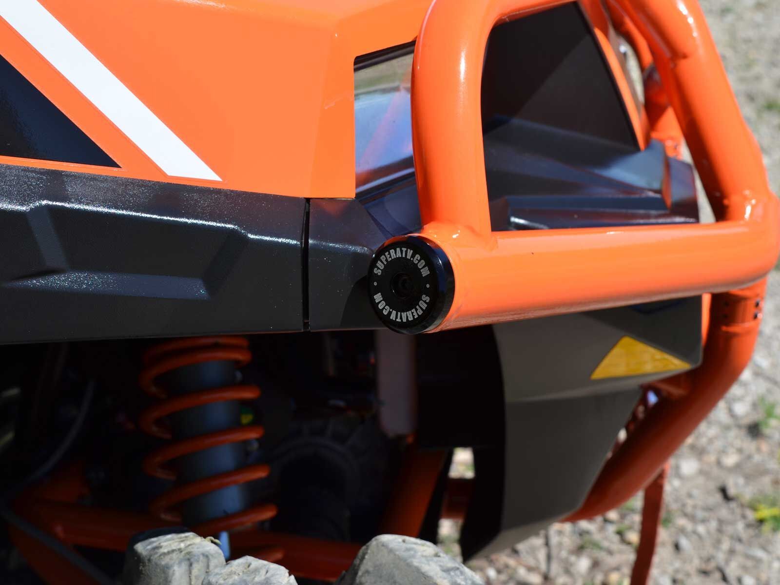 SuperATV Heavy Duty Orange Front Bumper for Polaris General/See Fitment
