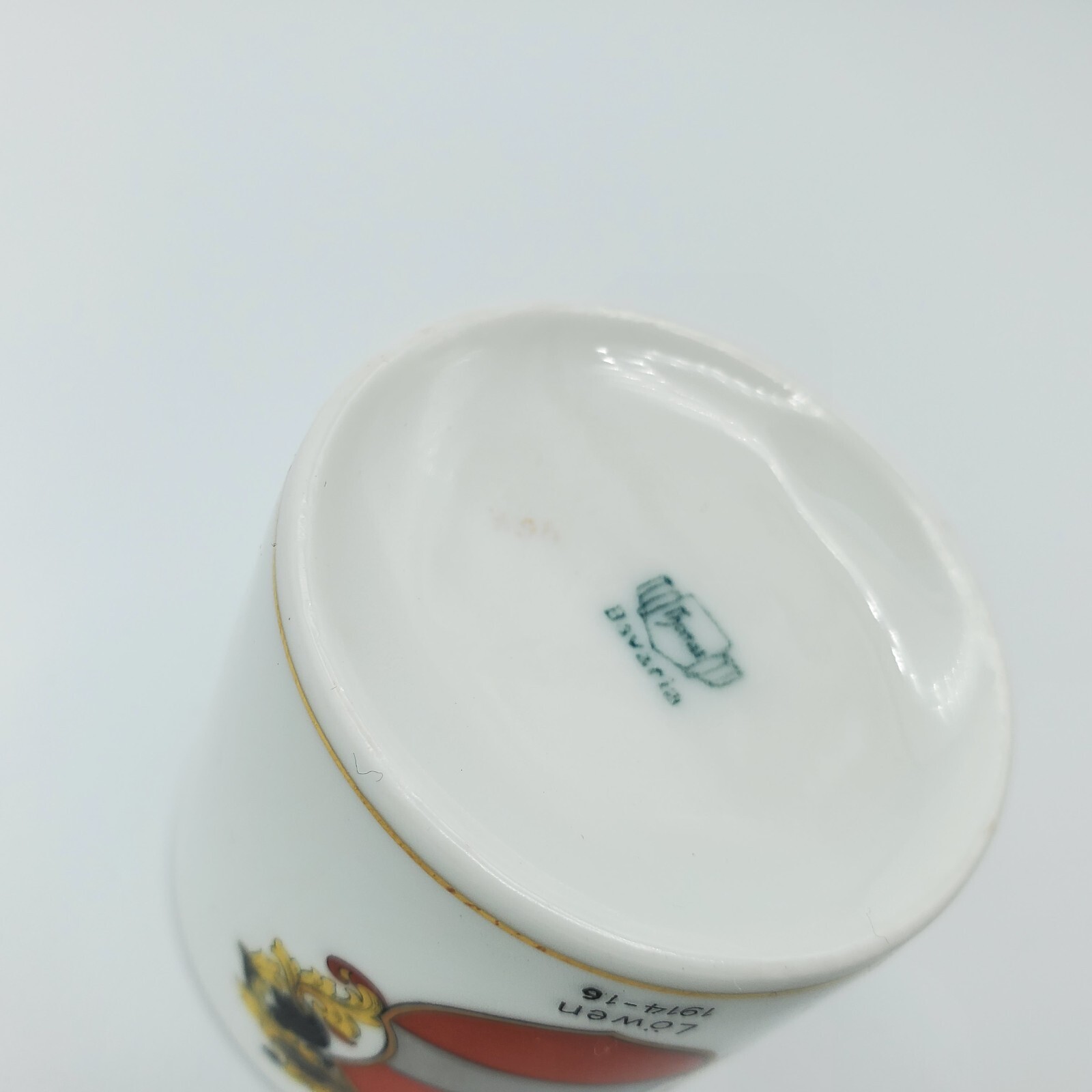 WWI Imperial German Loewen Leuven 1914-16 Belgium Porcelain Cup Schirnding AG