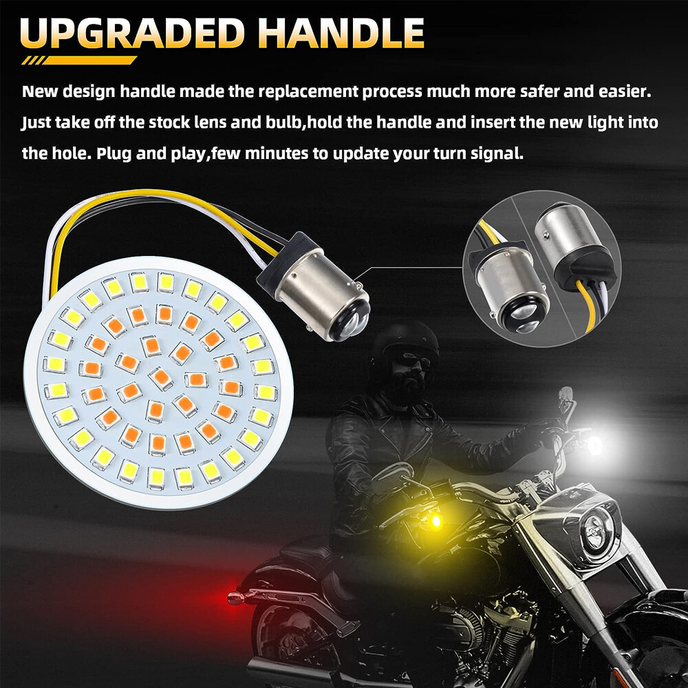 LED Turn Signal Light Smoke Lens For Harley Street Glide Road King Ultra Classic