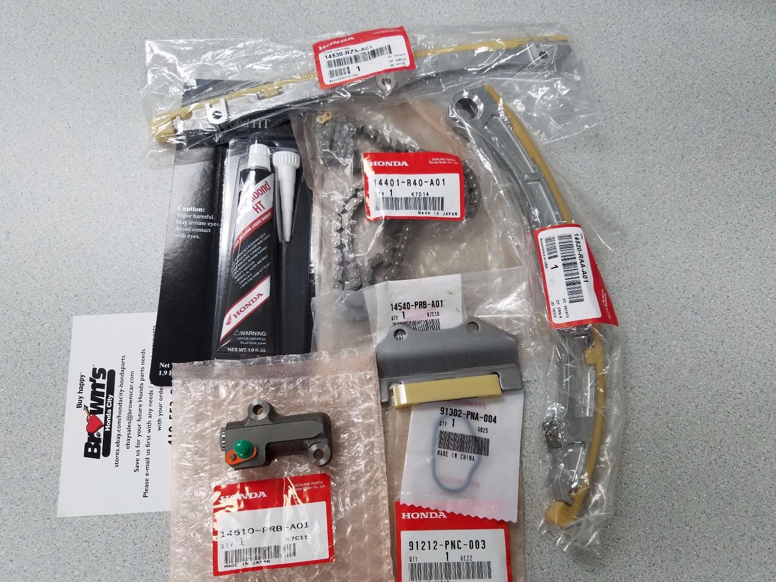 Genuine Acura TSX 2004 TO 2008 K24A2 2.4 Timing Chain Set Kit