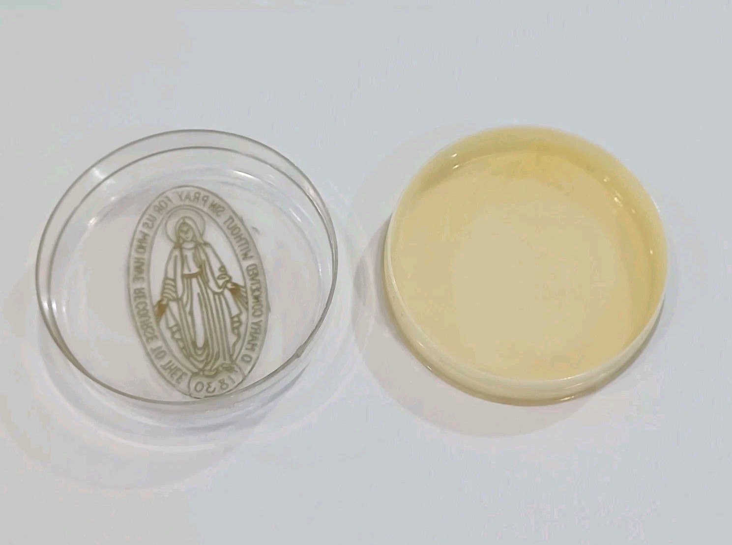 Vintage Rosary Light Pink Glass Beads Prayer Beads With Case Christian