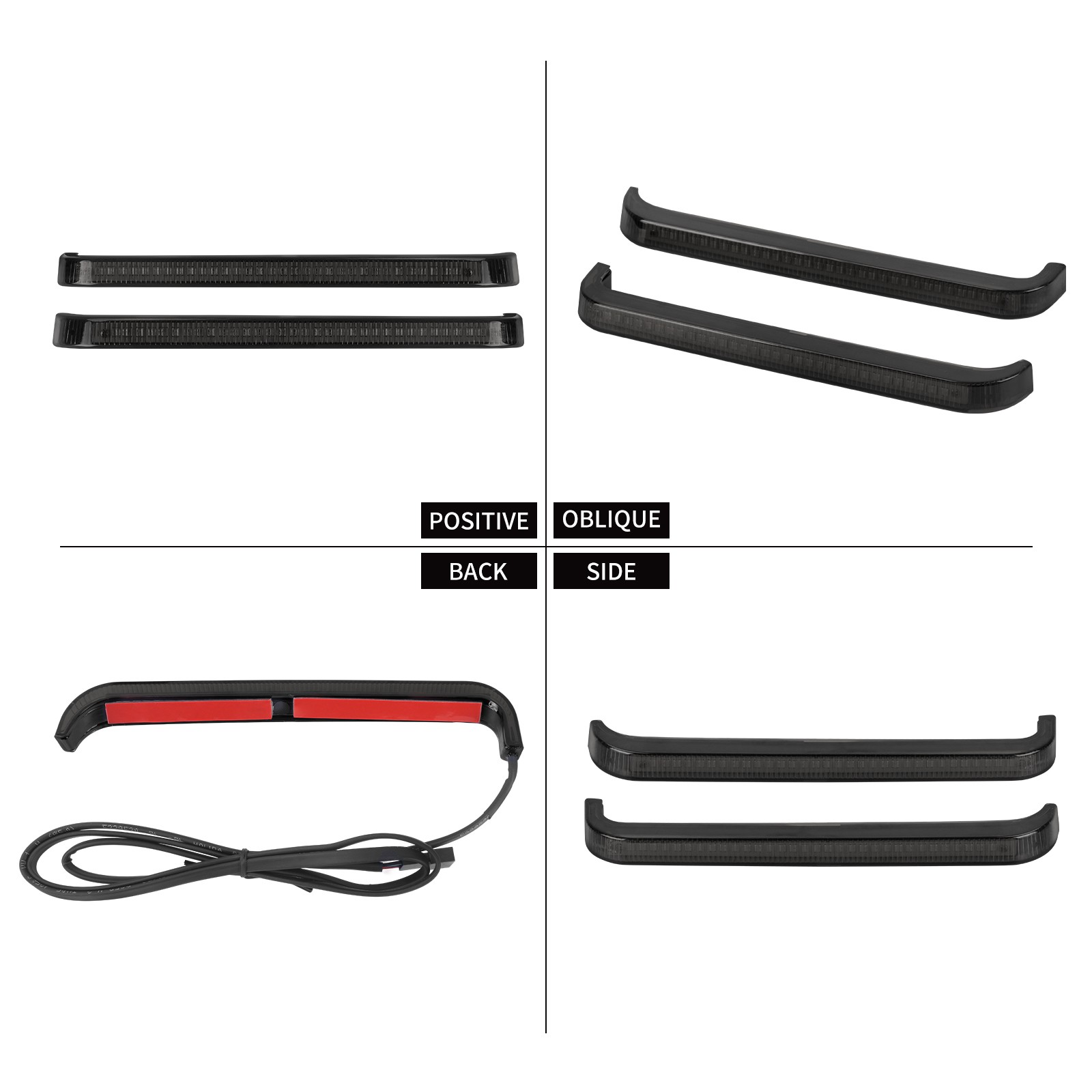 Saddlebag LED Run Brake Tail Lights Smoke Lens For Harley Touring FLHT 2024-2025