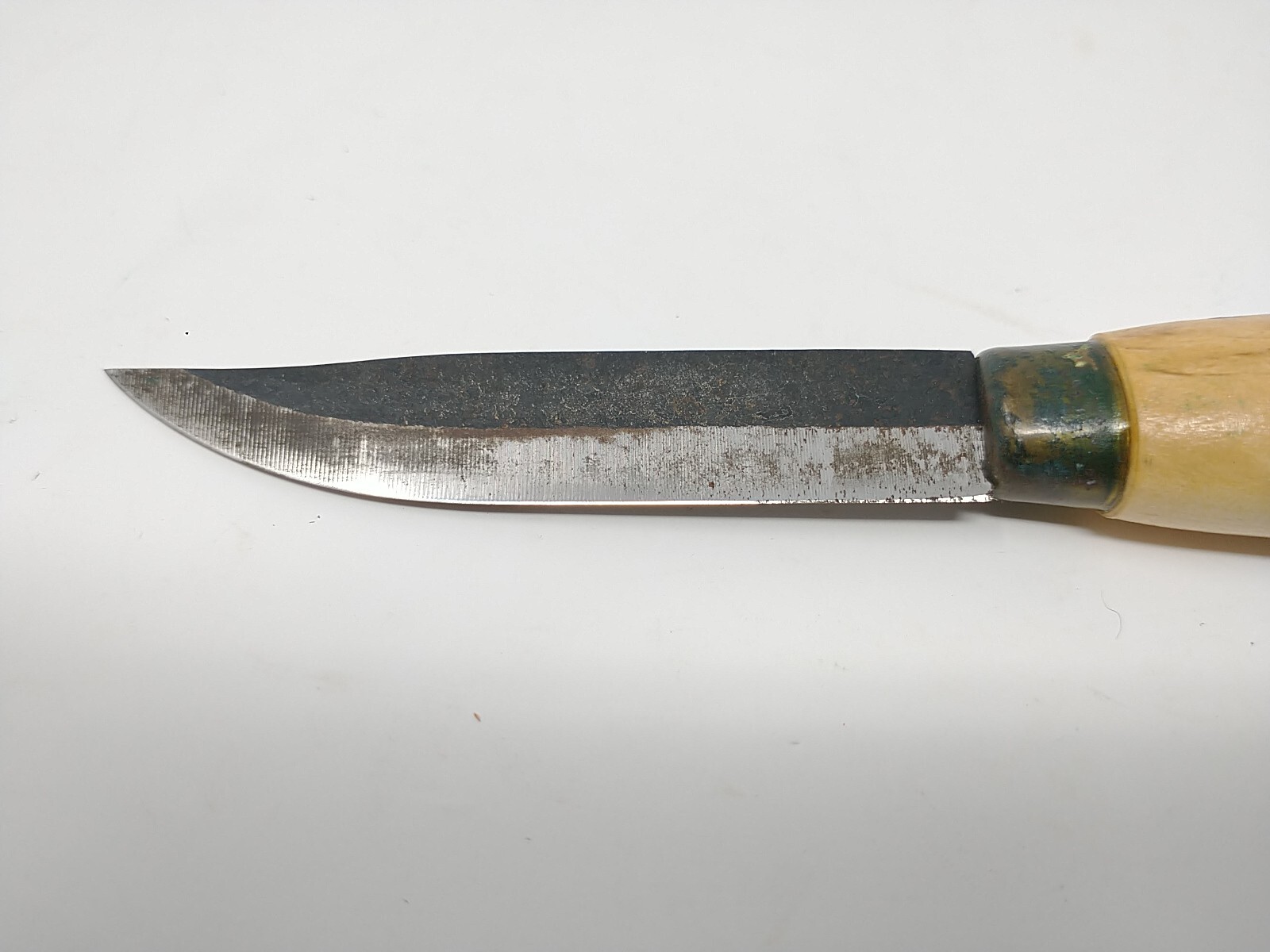 Vintage Yllas Finnish Puukko Sami Knife with Reindeer Fur Sheath