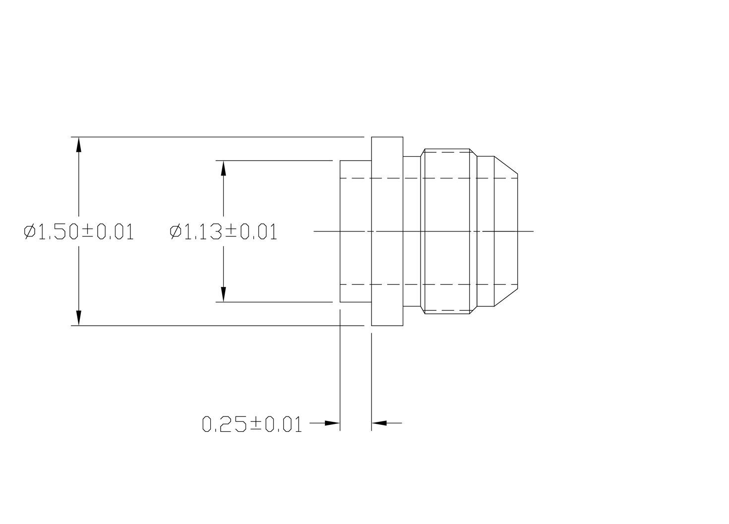 AN16, 16 AN QTY:2 MALE BILLET 6061T6 ALUMINUM WELD ON / WELD IN FITTING BUNG