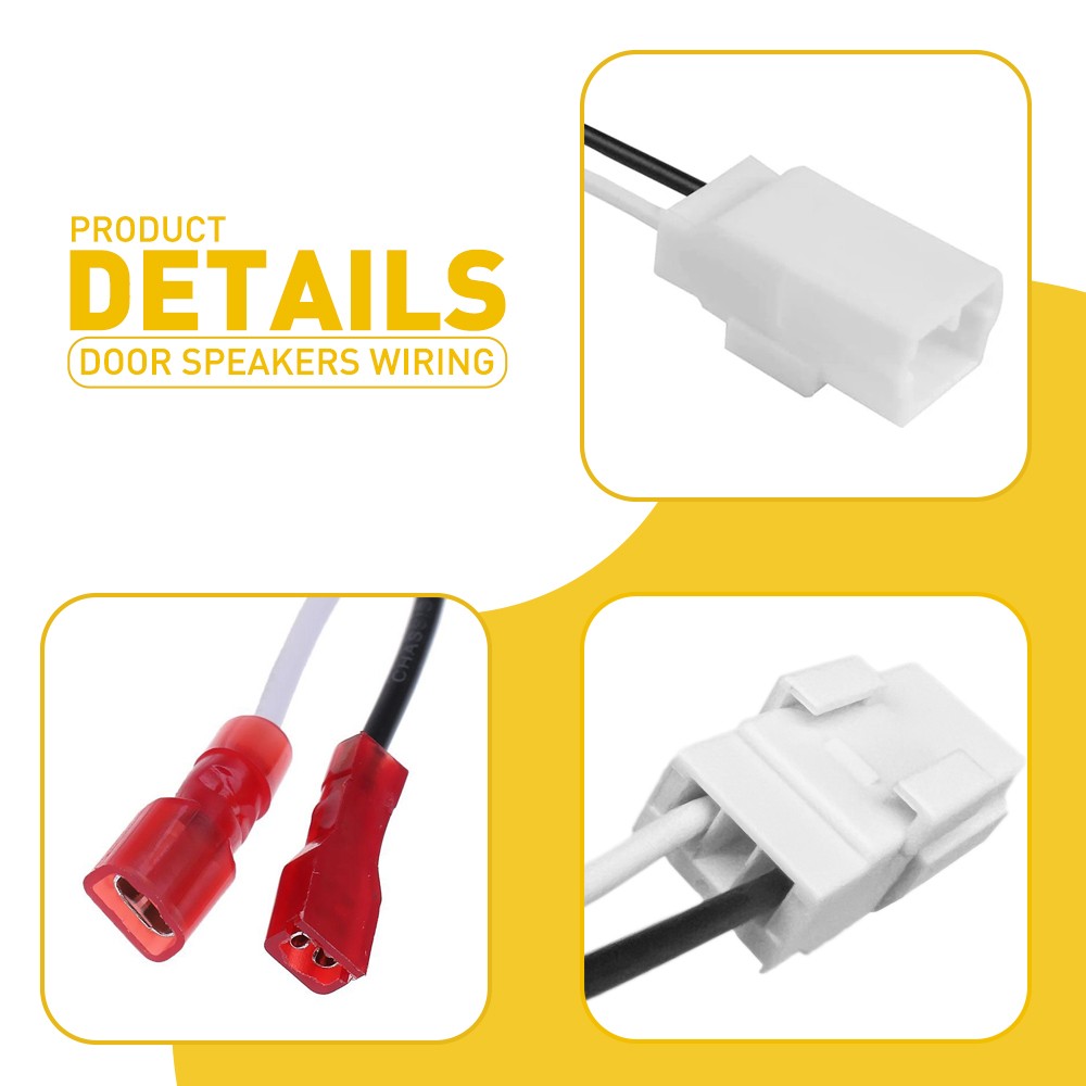 For 2007-2018 Jeep Wrangler JK Dash Tweeter Door Speaker Install Wiring Harness