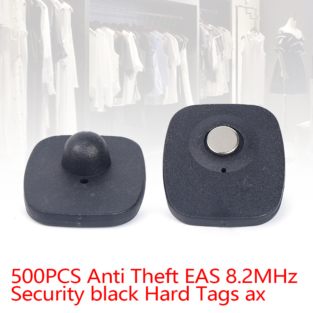 500X EAS Hard Tags Security Lock Tags+Pin Anti Theft Clothing Magnetic Buckle