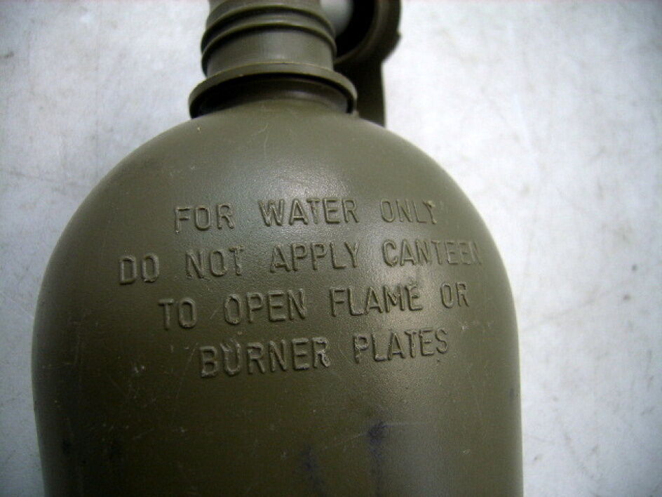 GENUINE USGI MILITARY 1 QUART 1QT WATER CANTEEN AND COVER ARMY OD GREEN GC