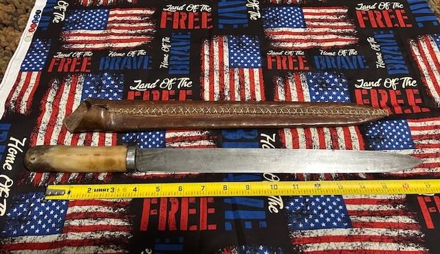 Vintage fixed blade knife (brisket slicer?) 18" oal with 13" blade