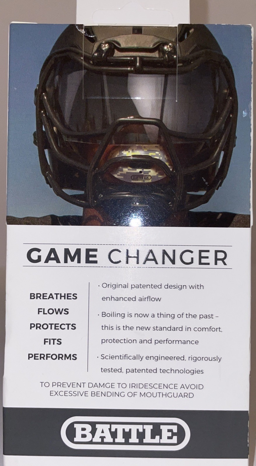 Battle Sports Binky Iridescent Oxygen Lip Protector Mouthguard