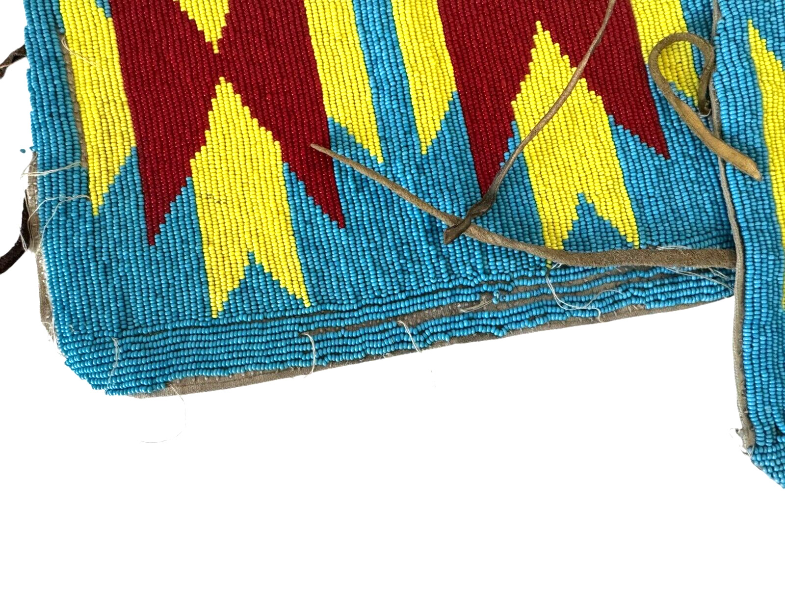 Antique Native American Plains Ceremonial Handmade Beaded Cuffs