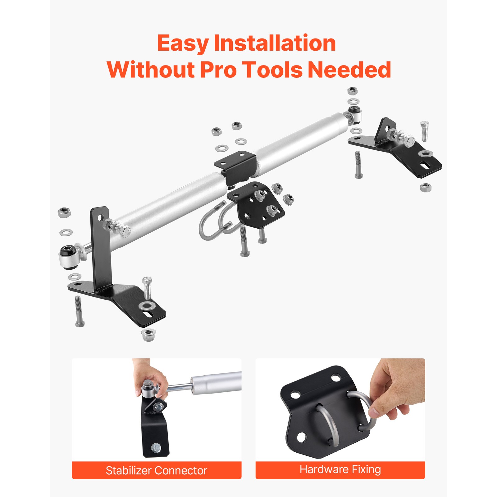 Uimoso Dual Steering Stabilizer for 2003-2012Dodge Ram 2500/3500 4WD 2-inch Lift