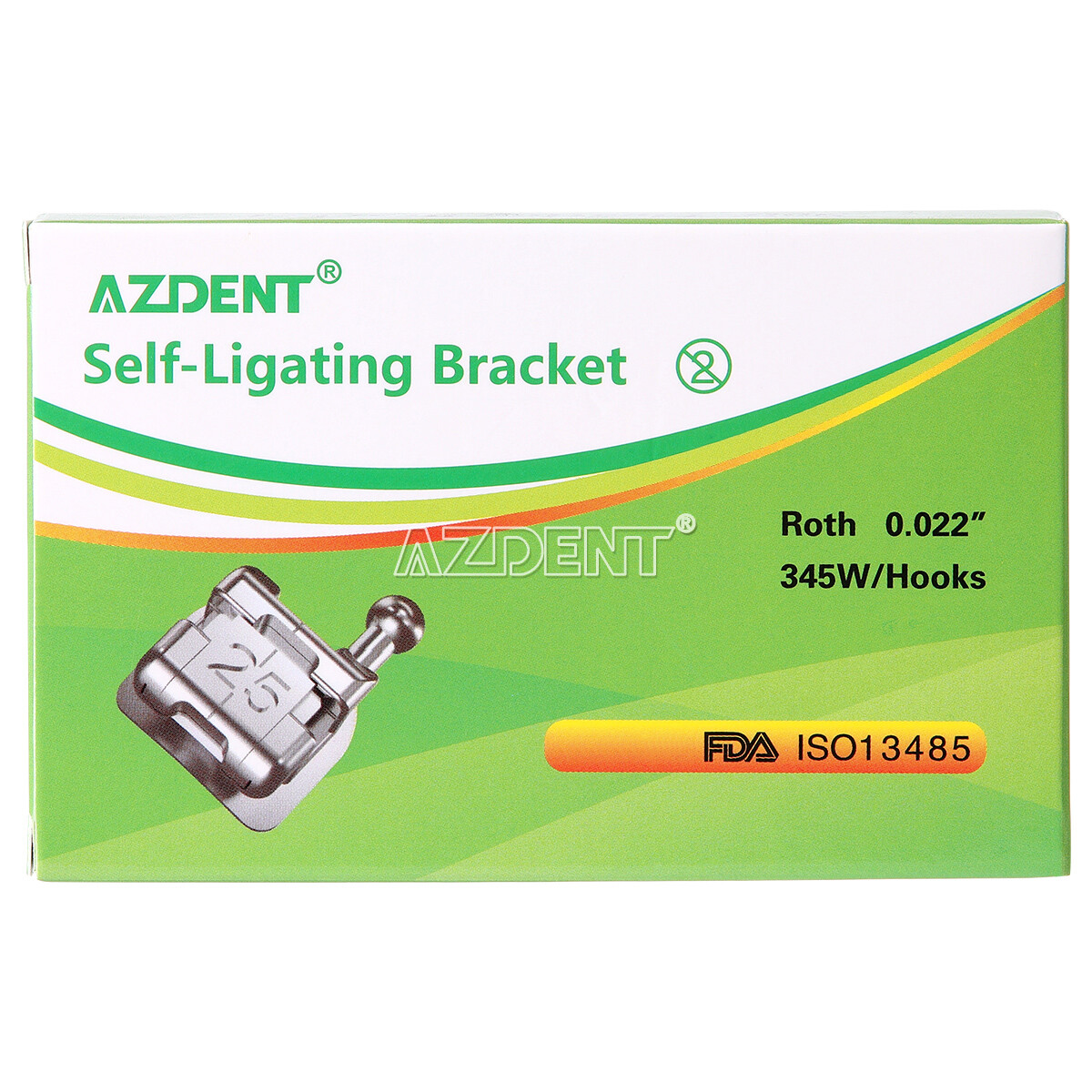 AZDENT Dental Orthodontic Self-Ligating Braces Brackets Roth/MBT.022 Hooks 345