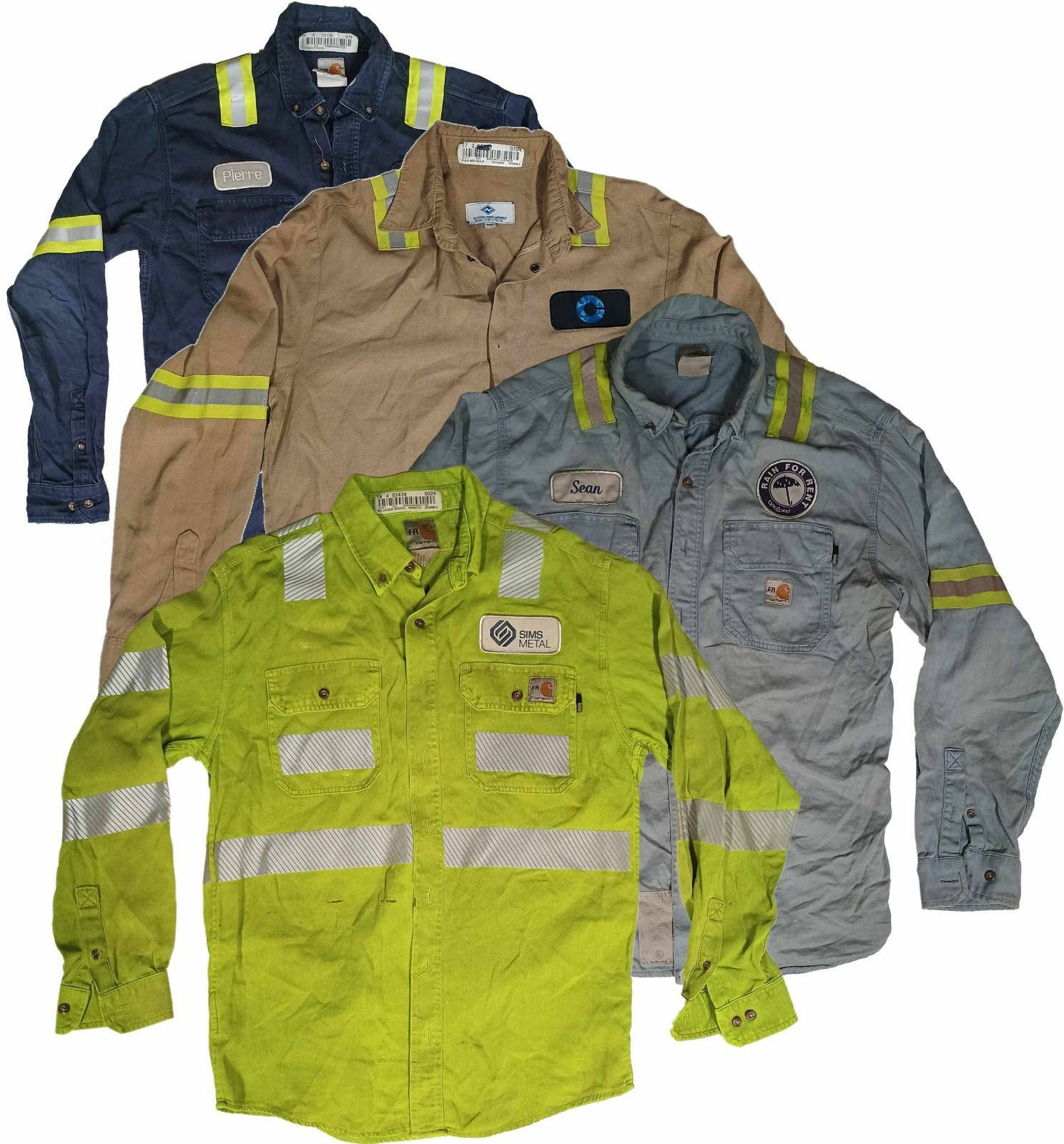 Bulwark Carhartt Used FR Hi Vis Reflective Work Shirts