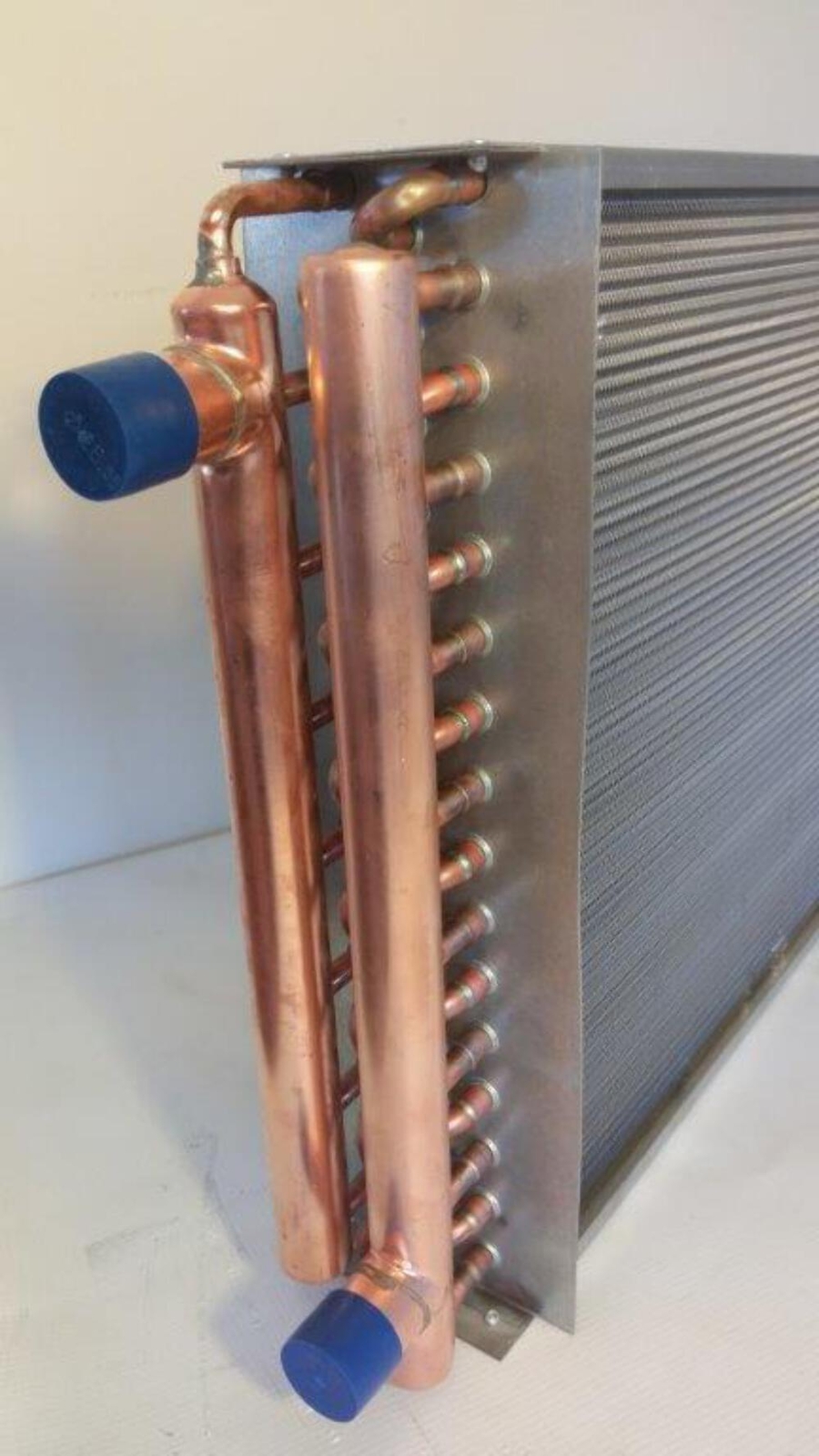 20x22 Water to Air Heat Exchanger 1" Copper Ports With Install Kit