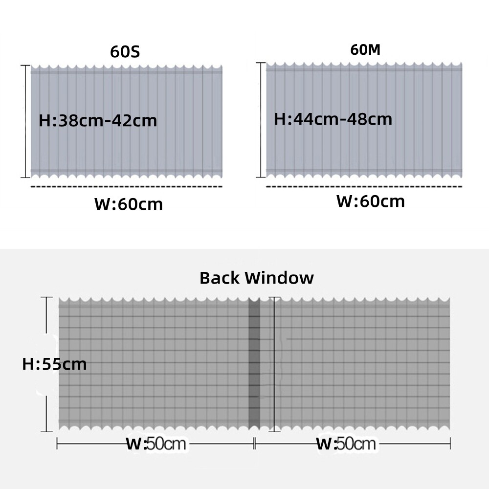 JDM JP Junction Produce Beige Car Curtains Luxury Window Shade Valance 6 Sizes