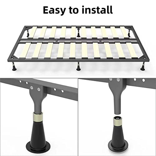 6Pcs Bed Frame Feet Bed Feet for Replace Wheels Risers for Bed Frame Prevent
