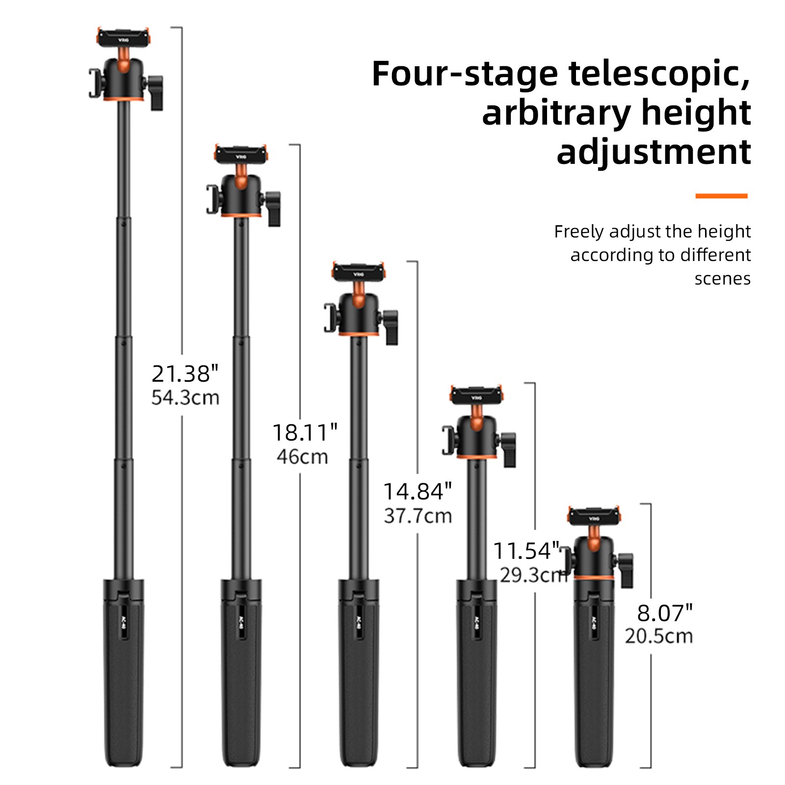Camolo Portable Selfie Stick Handheld Tripod Stand For DJI Osmo Action 6/5/4 US