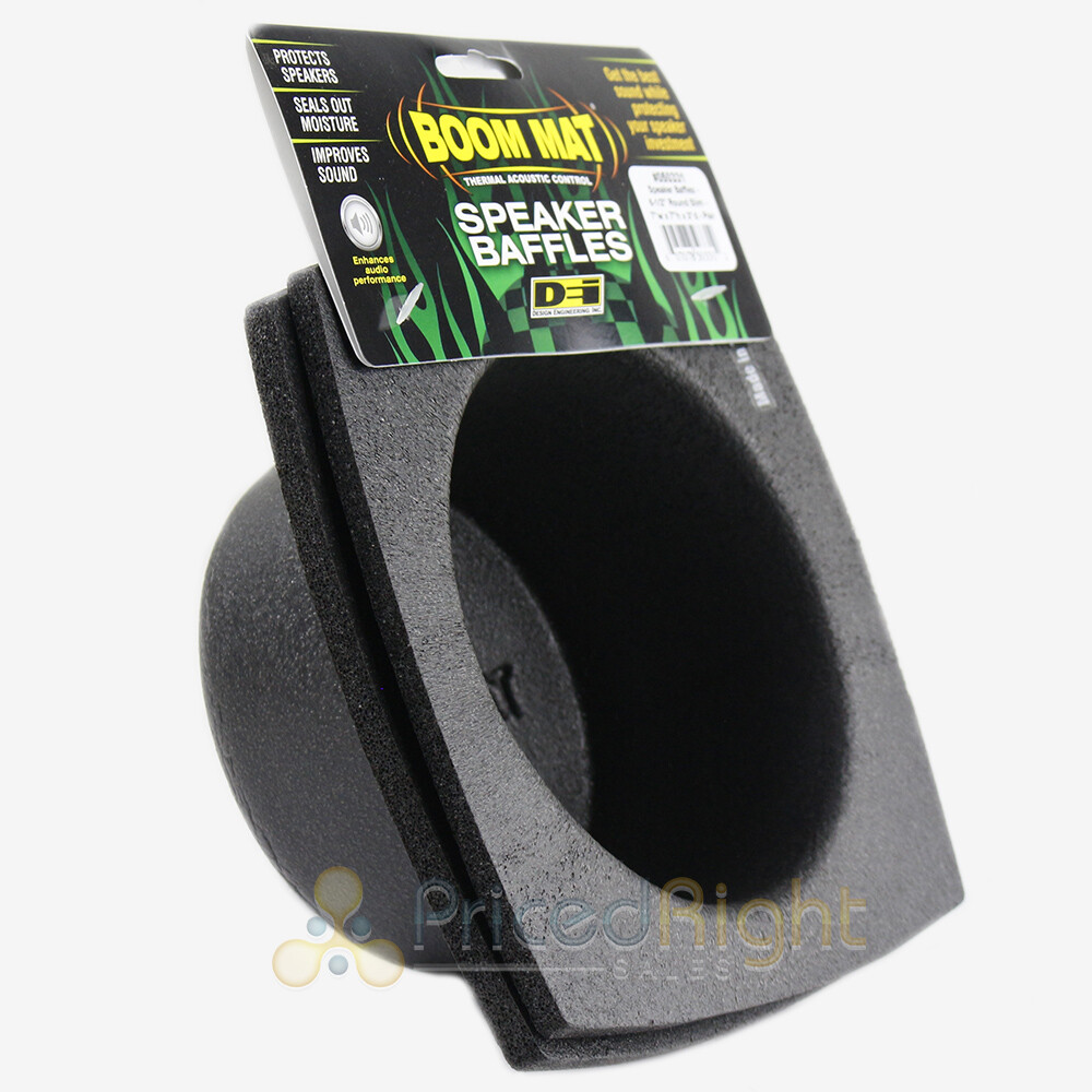 Design Engineering DEI 6.5" Speaker Baffles Round Slim 2 Pack Boom Mat 050331