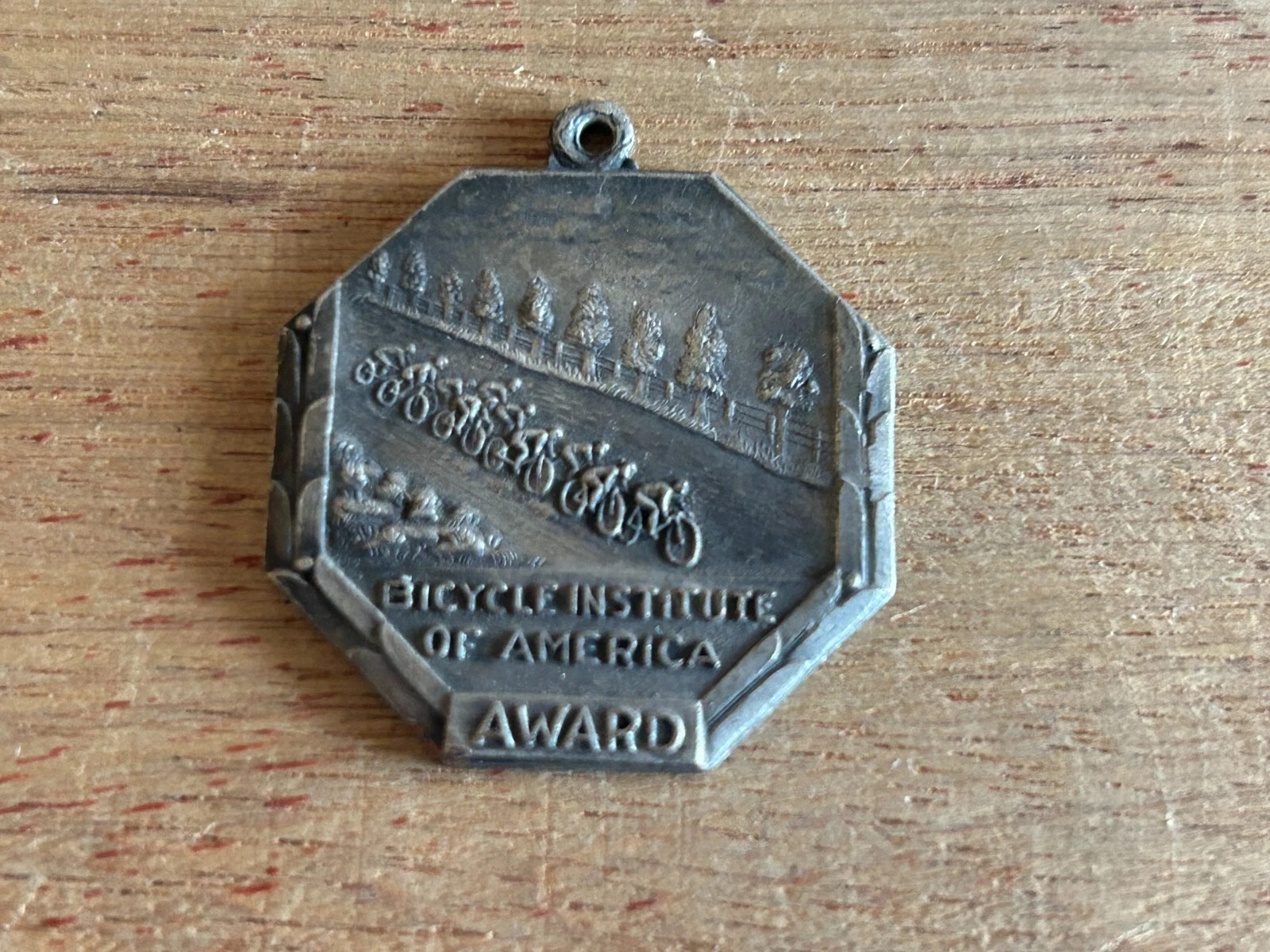 Bicycle Institute Of America Award FOB Medal Pendant Vintage Antique Bike Racing
