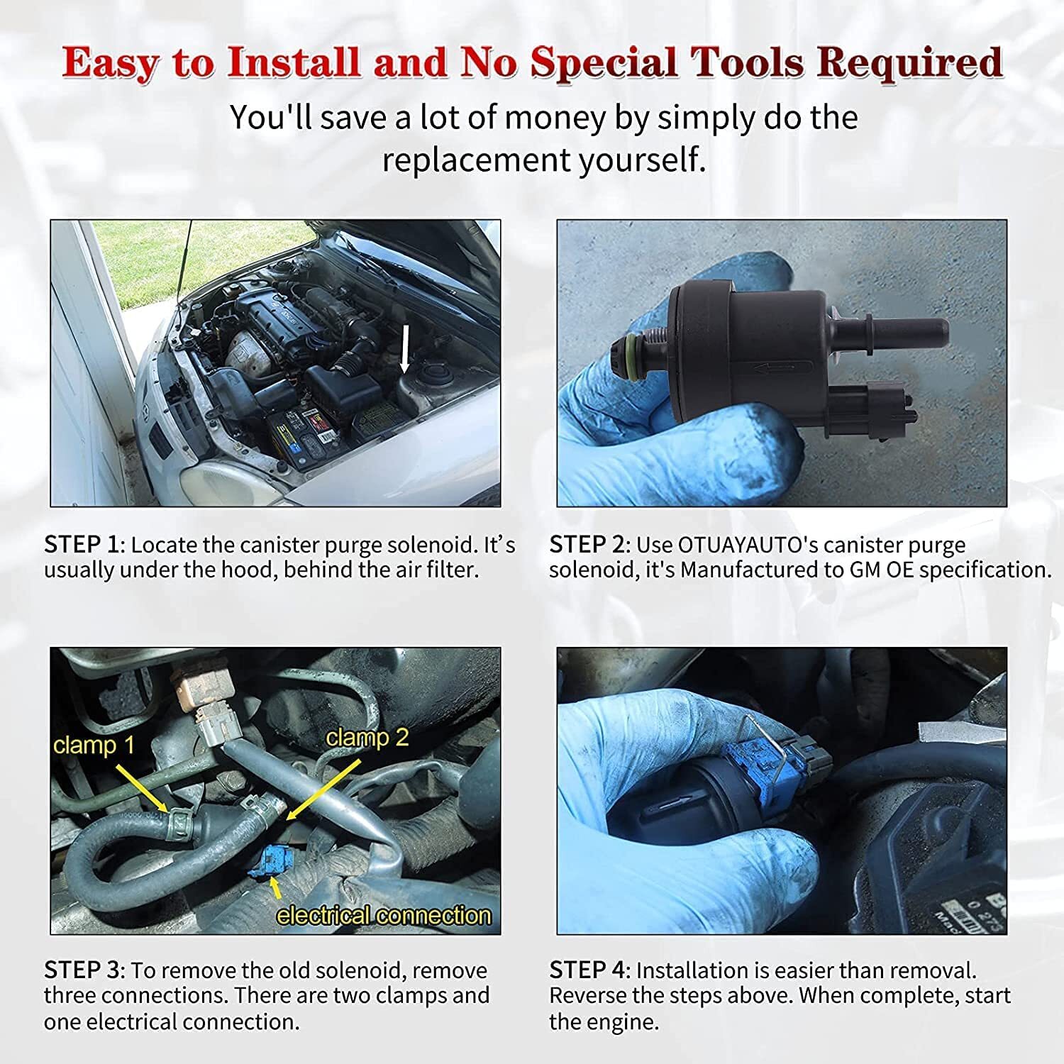 Vapor Canister Purge Valve FOR ACDelco GM Original Equipment 12610560 12690512