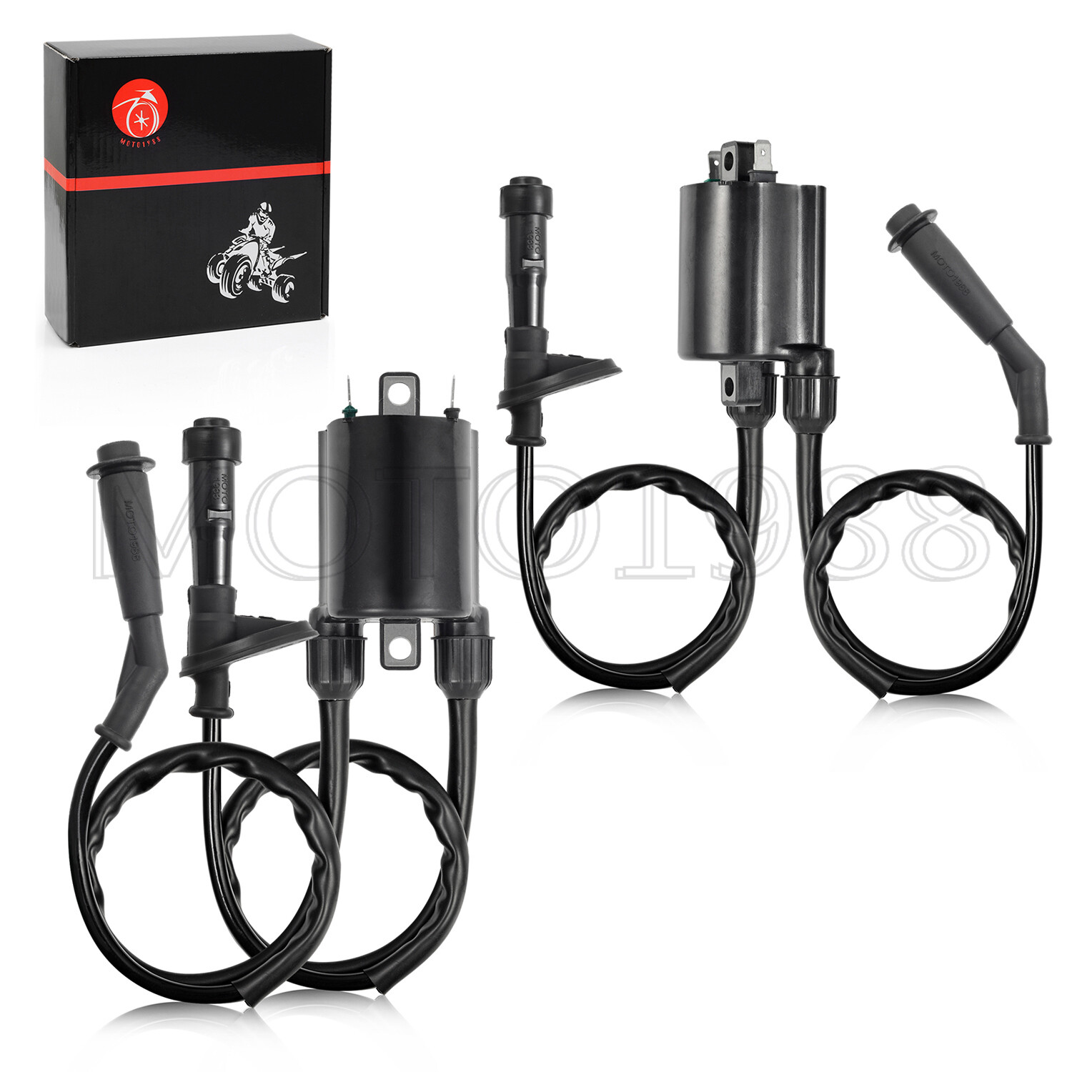 2 set of Ignition Coil & Spark Plug Cap For HONDA Shadow VLX 600 VT600 1988-2007