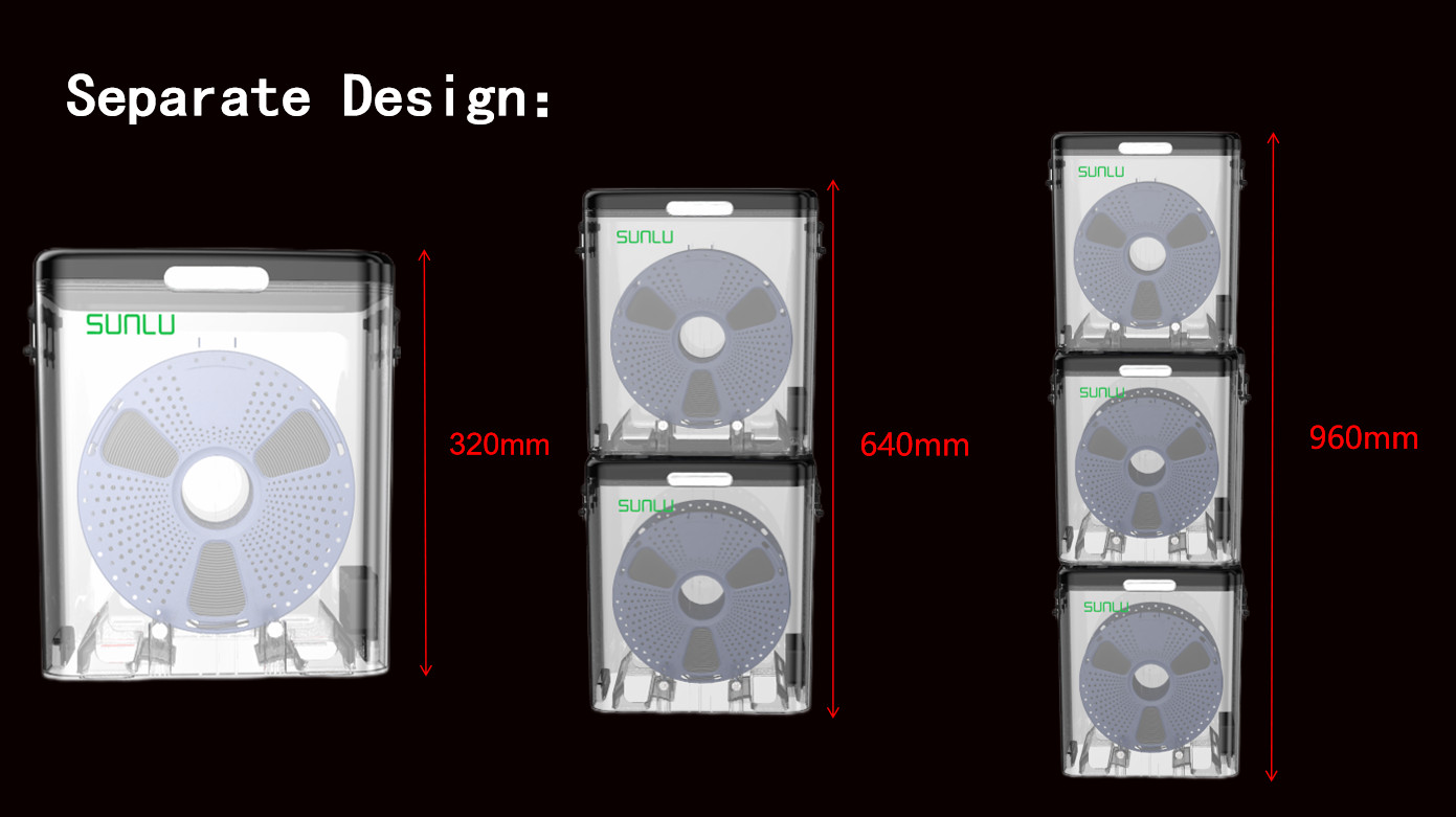 SUNLU FilaDryer SP2 Separation Design，Fast Heating，Strong Safety，Black