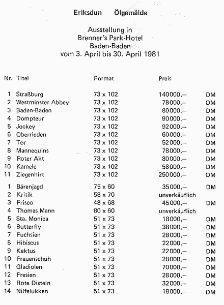 Rudolf Eriksdun (1904-1982) "Still Life Iris" Flowers (50 x 70cm) RARE! #119