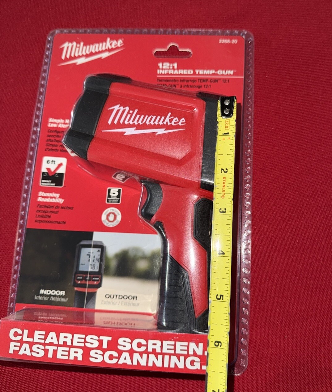 Milwaukee 2268-20 12:1 INFRARED TEMP GUN With 9V Battery New With Tags NWT