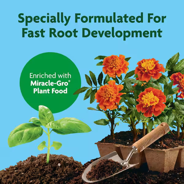 2-Pack Miracle-Gro Seed Starting Potting Soil Mix-16 Qt for Optimal Plant Growth