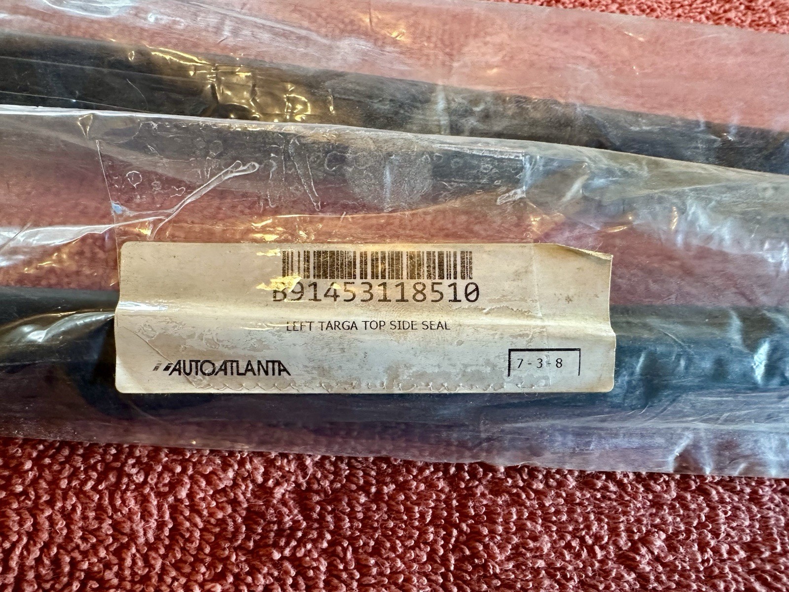 Porsche 914 914-6 Targa Top Seals GENUINE 91453118510 91453118610 Left And Right