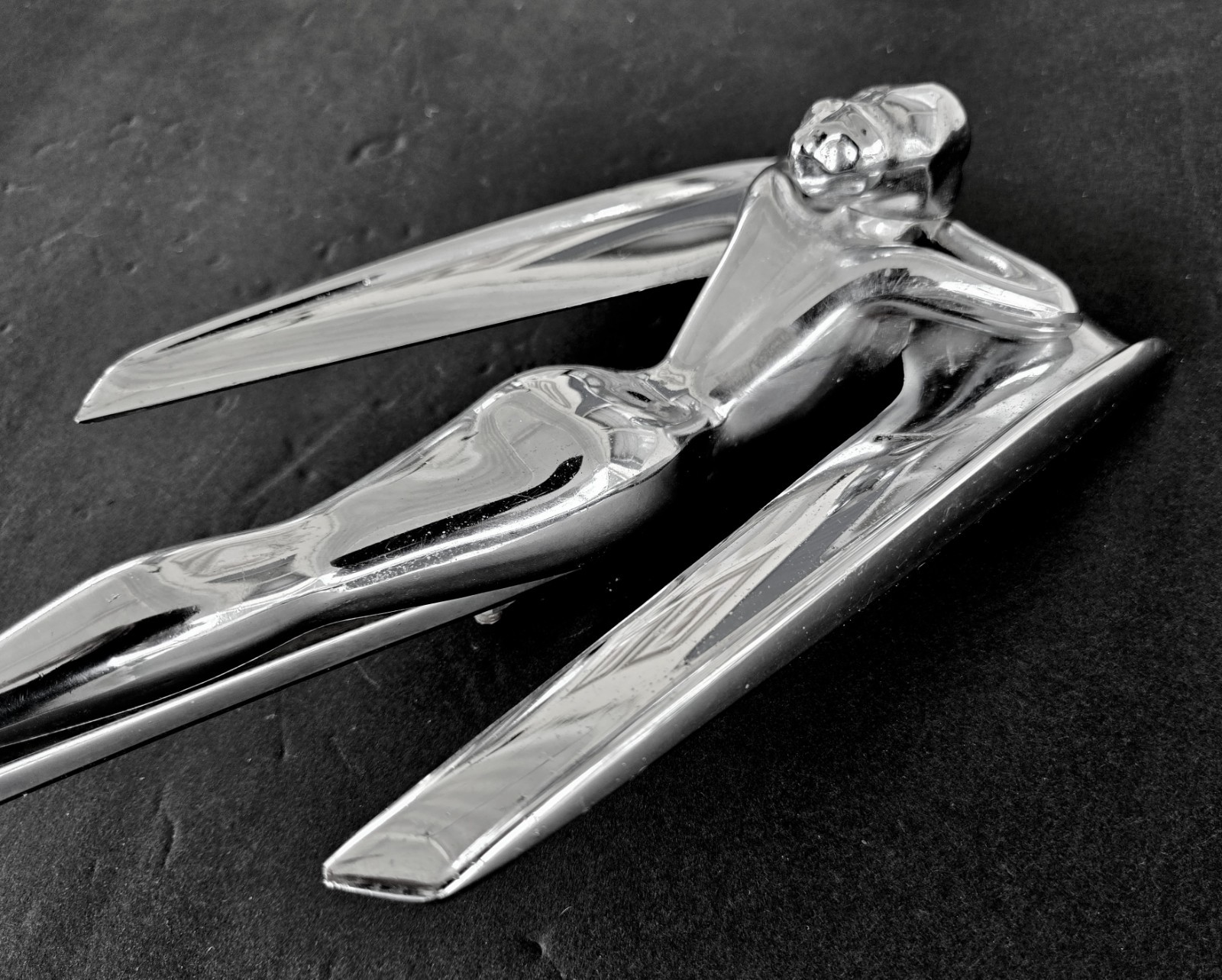 ORIGINAL VINTAGE 1953 54 NASH HOOD ORNAMENT GEORGE PETTY NUDE PIN-UP SIGNED ART