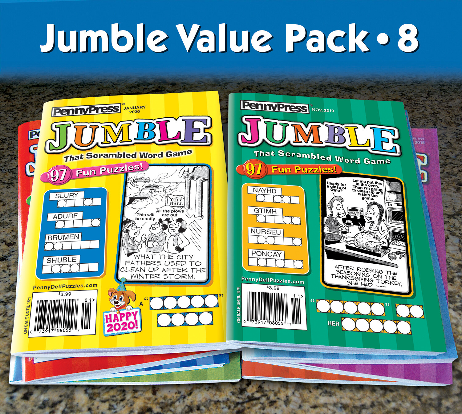 Penny Press/Dell Jumble pack 8