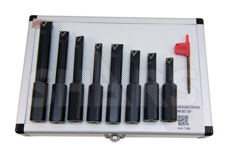 Shars 8pcs 3/4" STFCR Indexable Boring Bar Set + TCMT Insert New #]