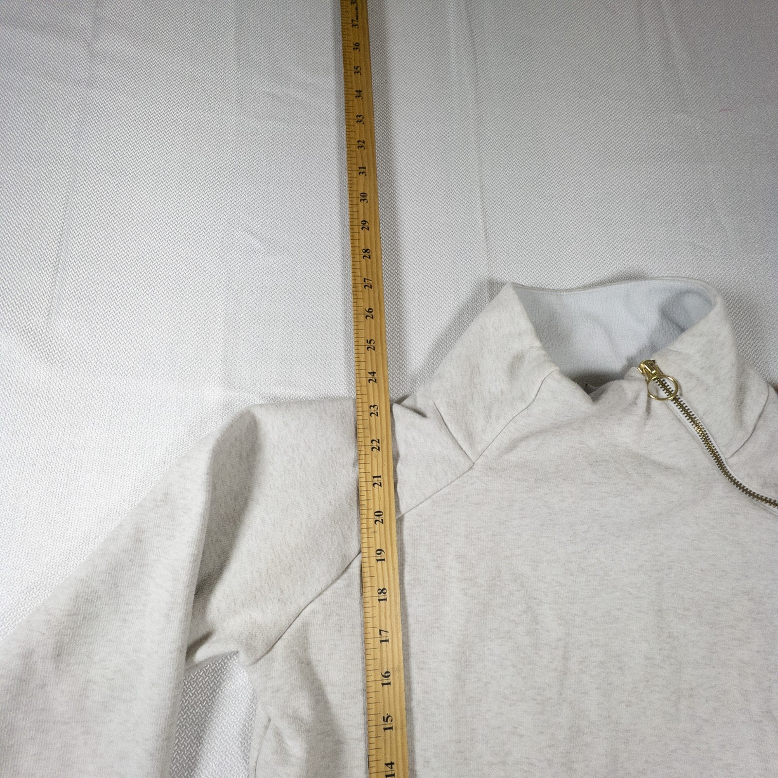 Athleta Cozy Karma Side Zip Funnel Neck Pullover Sweatshirt Size Small Oat