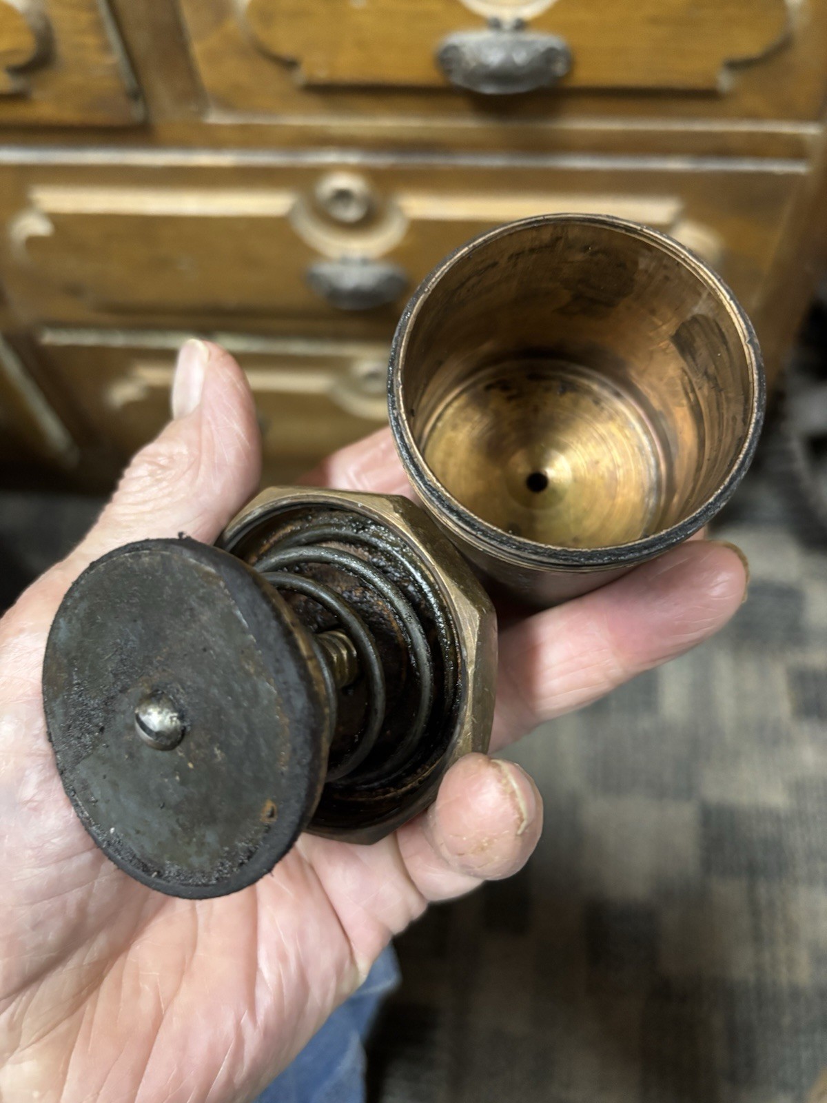 Antique PENBERTHY INJECTOR CO BRASS OILER LUBRICATOR gas steam engine Nice!