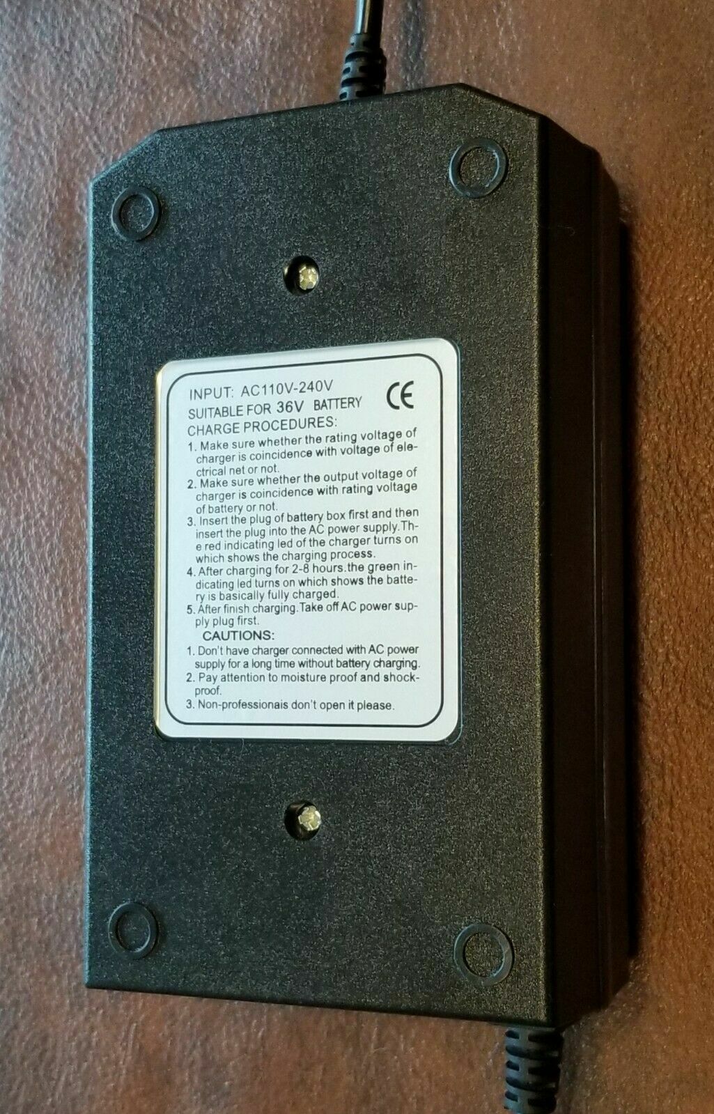 Razor Scooter 36 volt charger-36v 2.0amp Fan cooled Overvolt kit UPGRADE