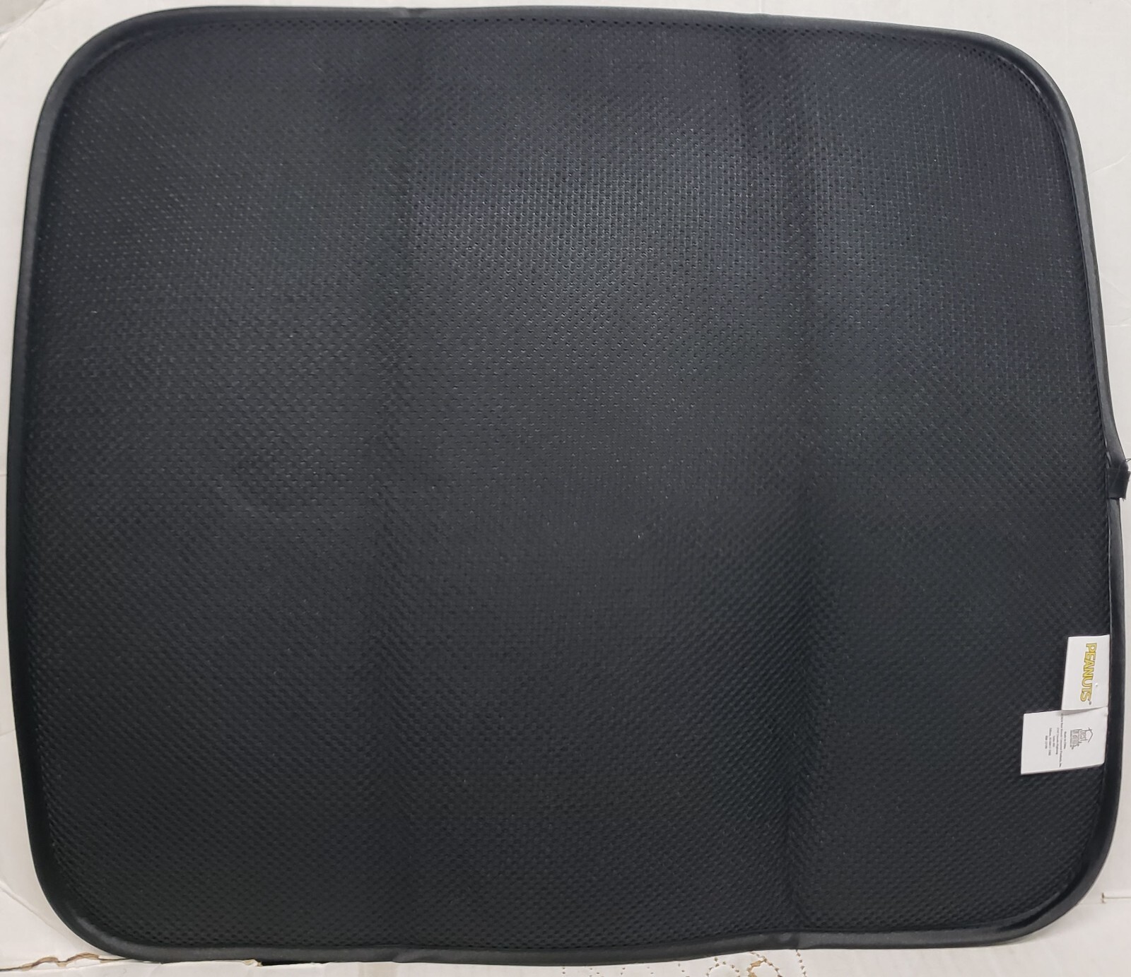 Microfiber Dish Drying Mat(16"x18") PEANUTS BLACK & WHITE SNOOPY DOGS ON GREY,BB