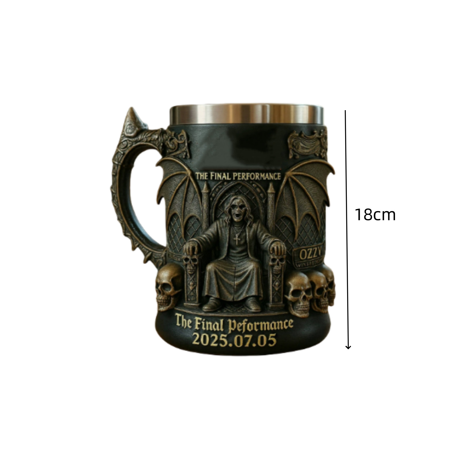 OZZY OSBOURNE (1948-2025) Black Mug For Coffee Lovers 76 Years Memories Mug