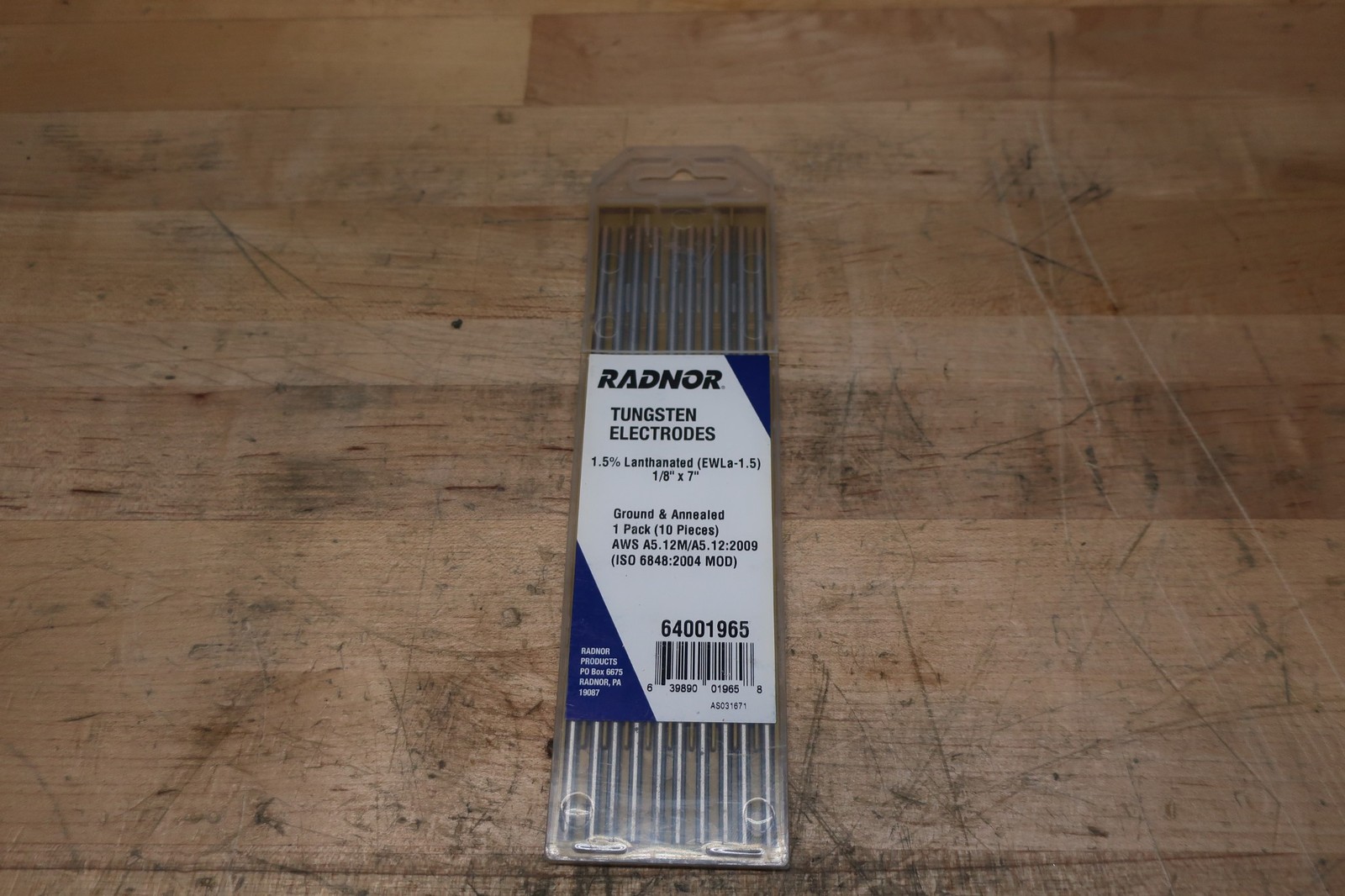 10pc RANDOR 64001965 | 1/8" x 7" Tungsten Electrodes 1.5% Lanthanated