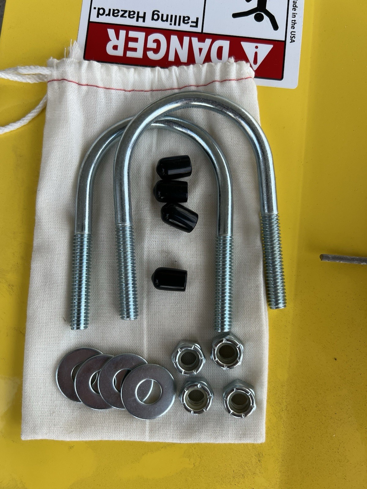 Ladder Safety Gate Amezz PS Industries LSG-21, New. Spring loaded, yellow