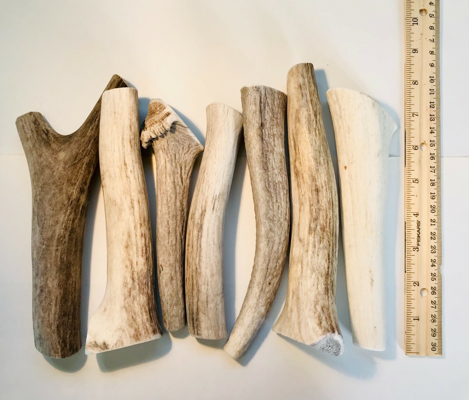 BEST VALUE! 2 POUNDS of Seasoned Deer & Elk - Whole Antler Dog Chews -MED & LG