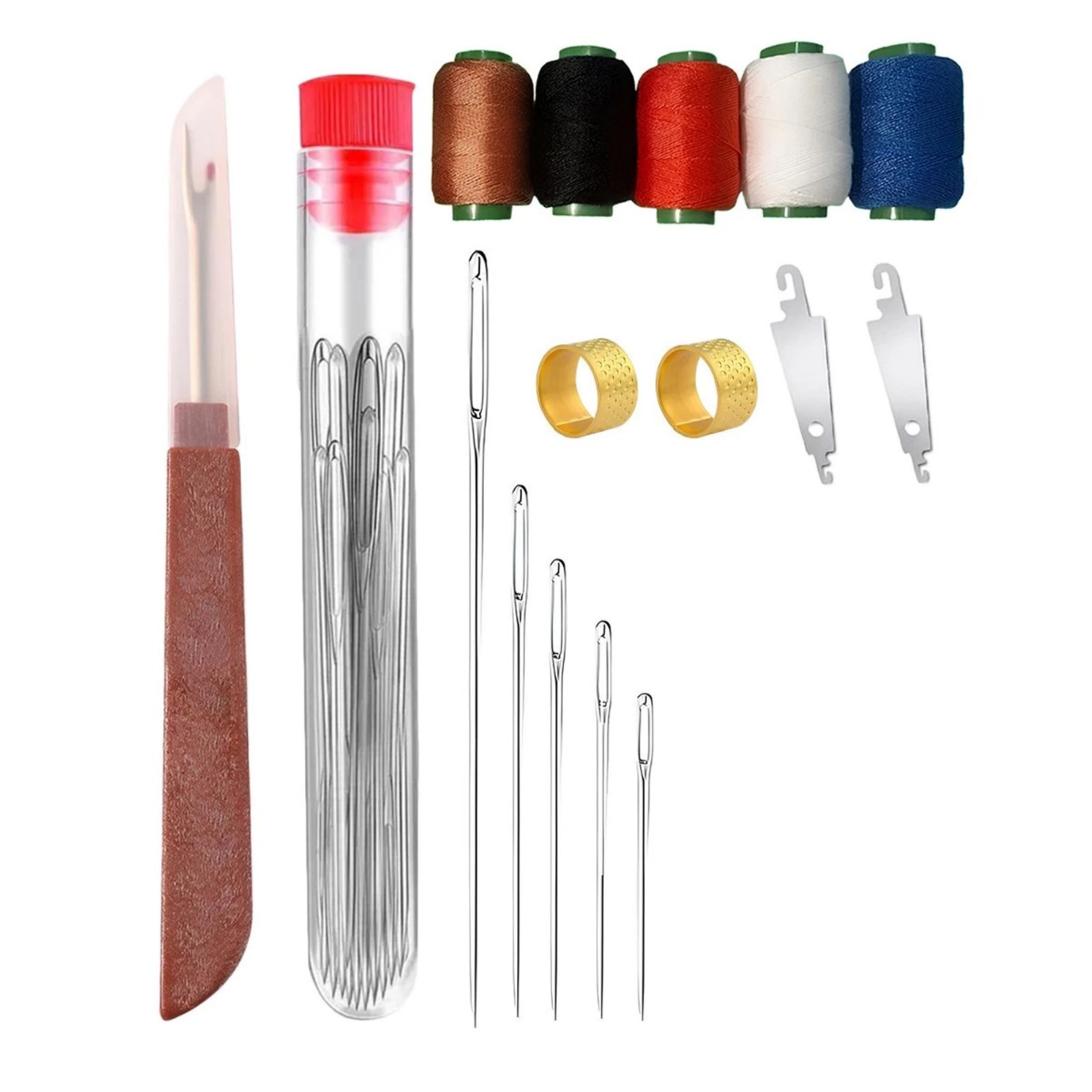 For Home 36 Piece Sewing Tool Set with Needles Threads Portable Repair Kit