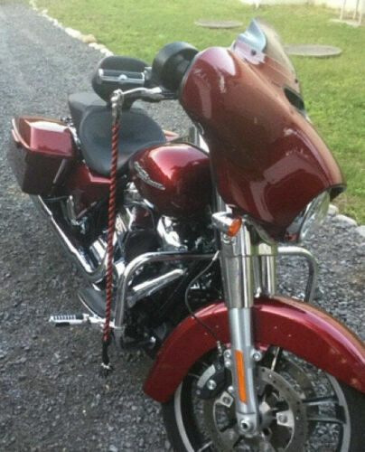 Motorcycle Get Back Whip With 1" Ball and Skull Tassels 36" Paracord Motor Whip