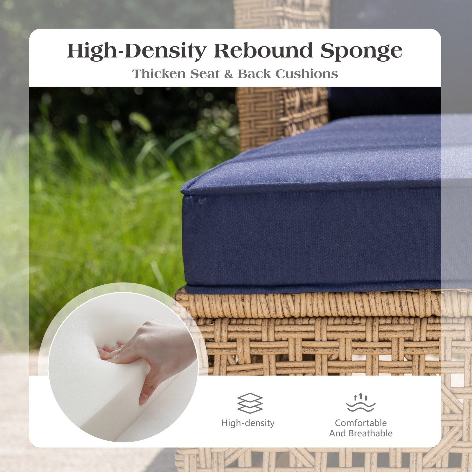 Outdoor Furniture Rattan Patio Furniture Set Patio Conversation Set Wicker Sofa