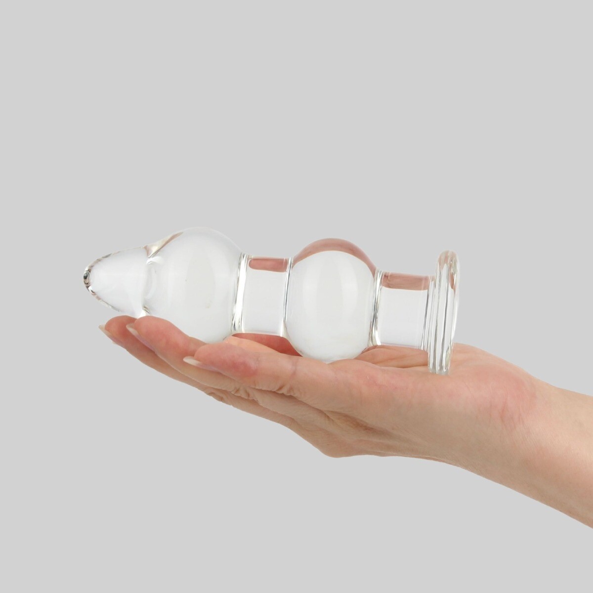 Glass Double Beaded Anal Butt Plug Dildo Beads Anal Stretching Training Sex Toys