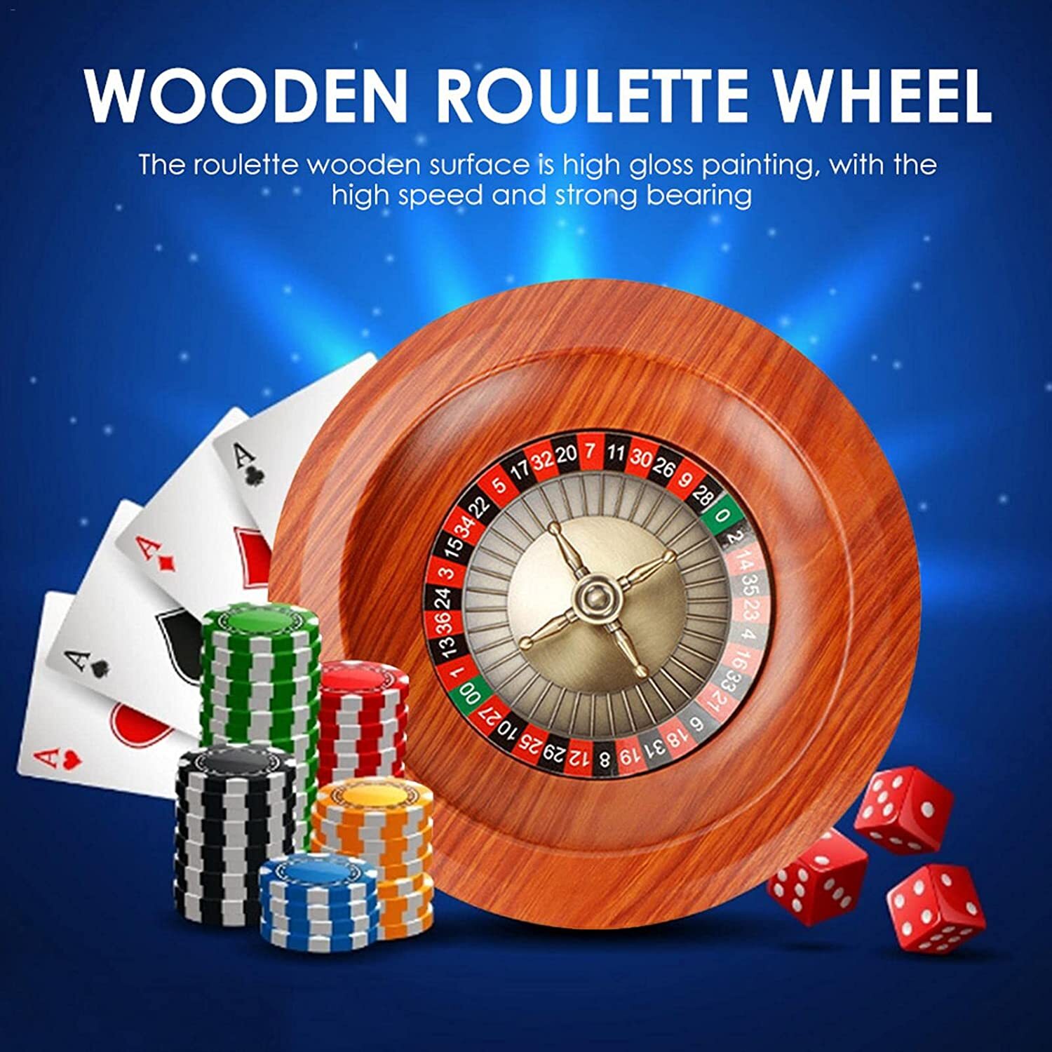 luning Wooden Roulette Wheel Set Professional Roulette Wheel European Roulet