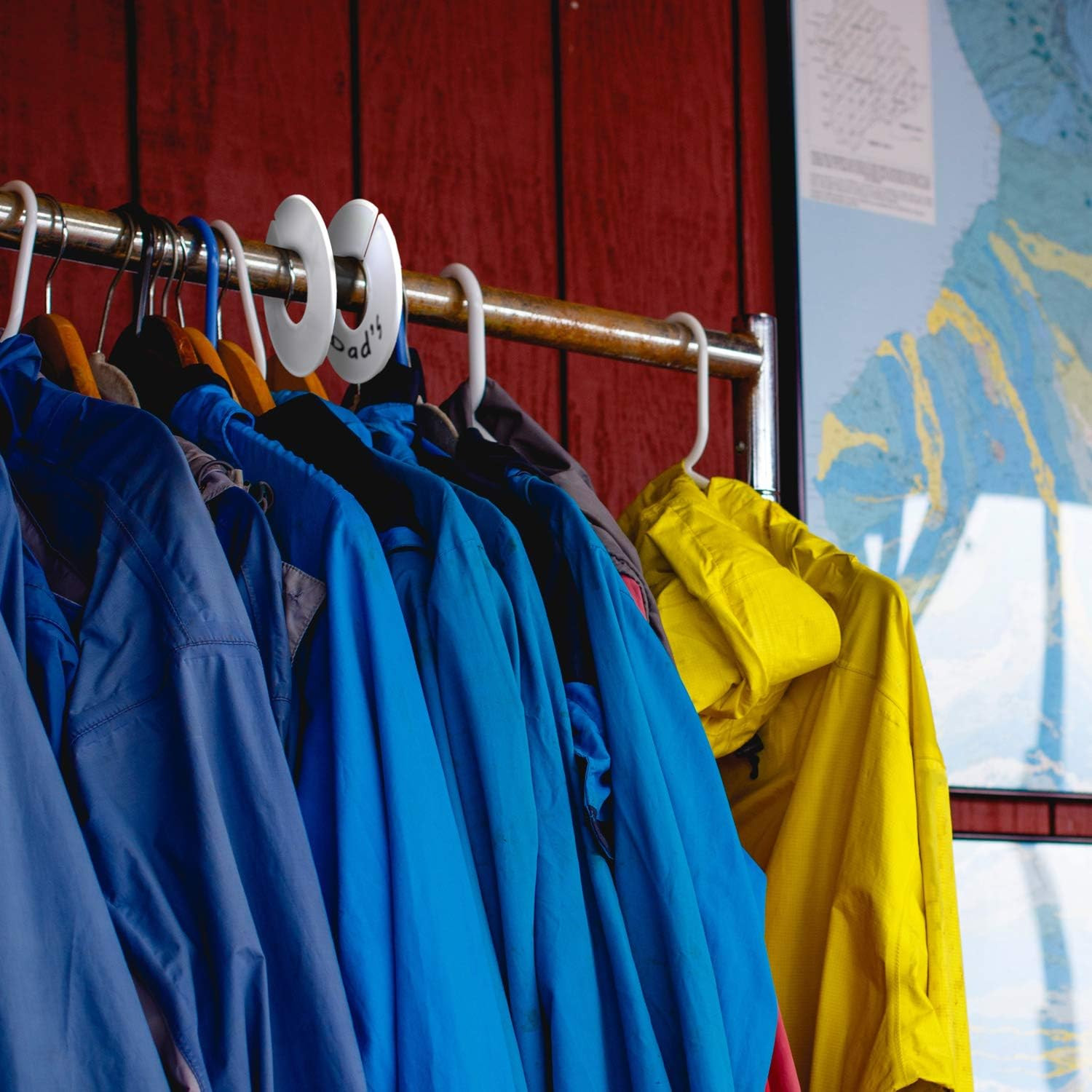 20 Pack Clothing Rack Size Dividers, Wardrobe round Hangers Label Closet Divider