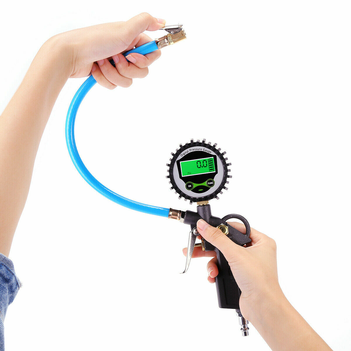 Digital Air Tire Inflator with Pressure Gauge 250PSI Chuck for TrucK/Car/Bike US